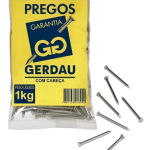 Prego com Cabeça 1kg 18 Jp X 30 Lpp - Gerdau