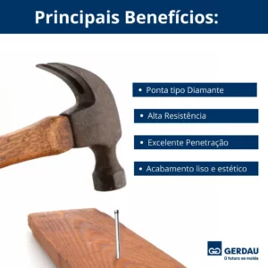 Prego Sem Cabeça 12 X 12 Polido - Gerdau - Imagem 4