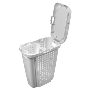 Roupeiro Telado com Cesto 45l Branco - Imagem 4