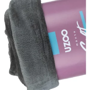 Manta Microfibra Flannel Soft Casal 180x220cm Marrom - Uzzo - Imagem 3
