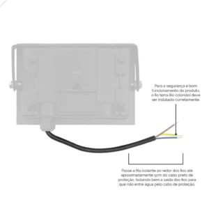 Refletor Start Led Lumanti com 100w 5500k Branco Frio para Areas Externas Resistente a Chuva - Imagem 7