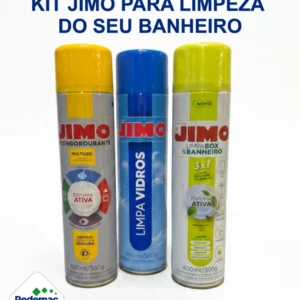 Kit Jimo Desengordurante + Jimo Limpa Box + Jimo Limpa Vidros