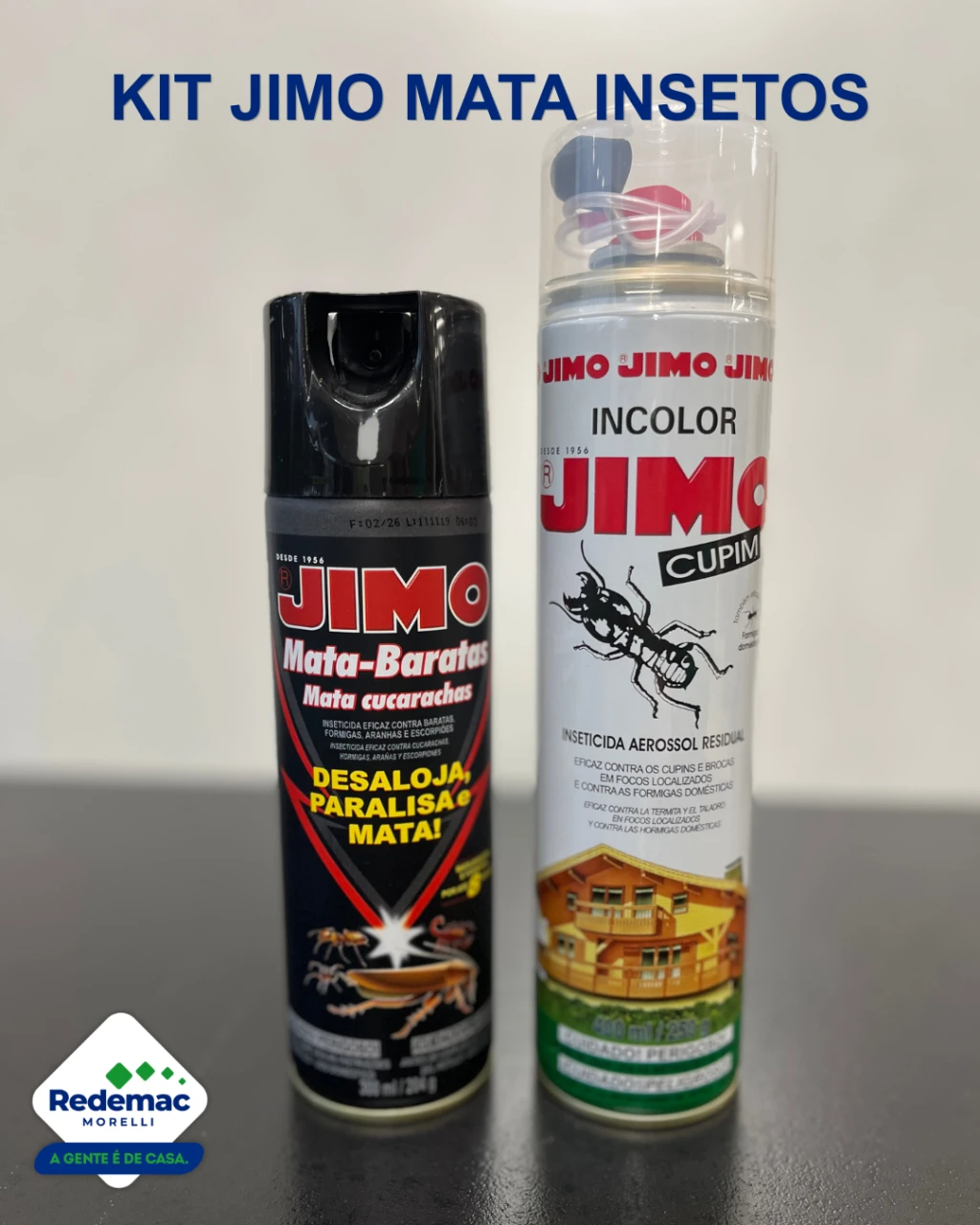 Kit Mata-barata + Jimo Cupim Aerossol