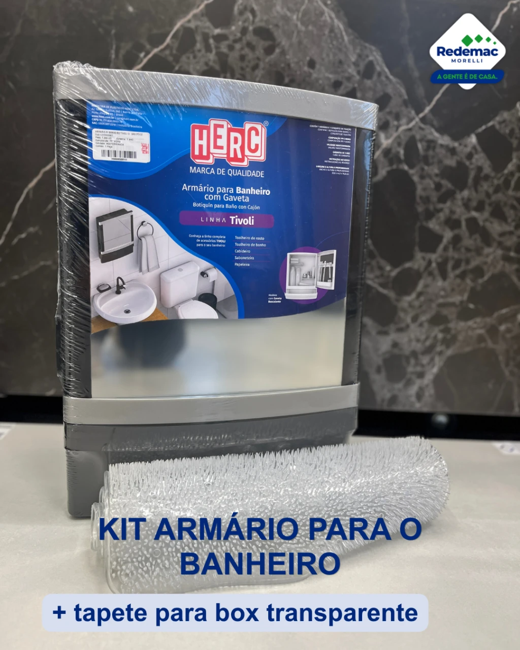 Kit Tap Banheiro + Armario Plast P/ Banheiro