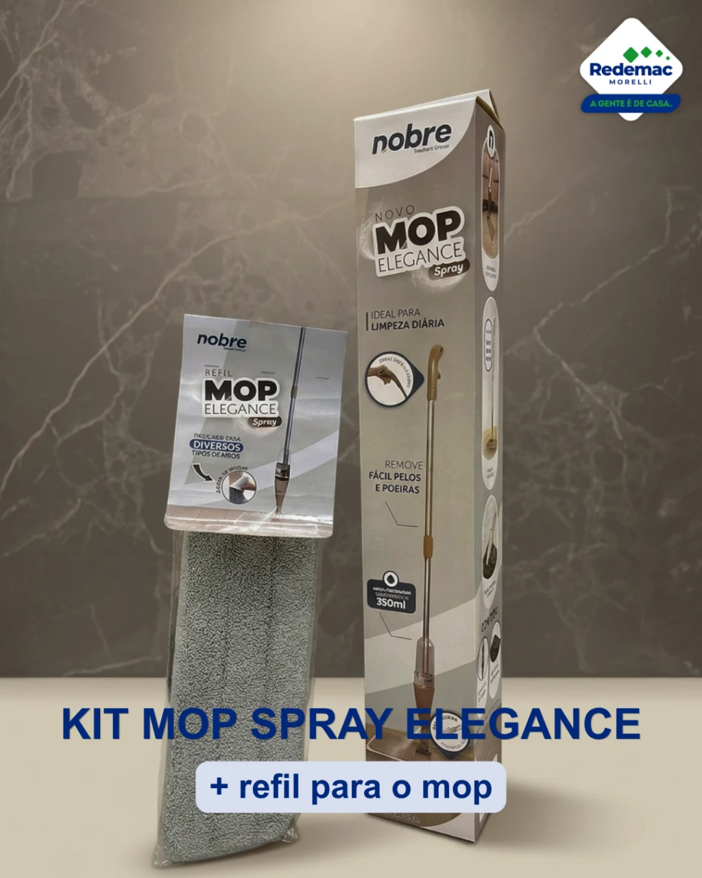 Kit Microfibra P/ Mop Spray + Esfregao Mop Spray