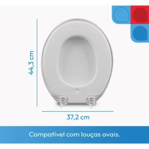 Assento Sanitário Almof Oval Perfumado Branco* - Imagem 3