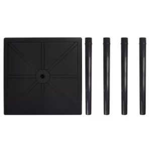 Mesa Plástica Quadrada Desmontável Preta Mor - Imagem 3