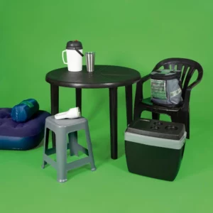 Mesa Plástica Redonda Desmontável Preta Mor - Imagem 5