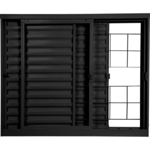 Janela Venez P999586 Aco 3 Folhas-1 Fixa Inova Black