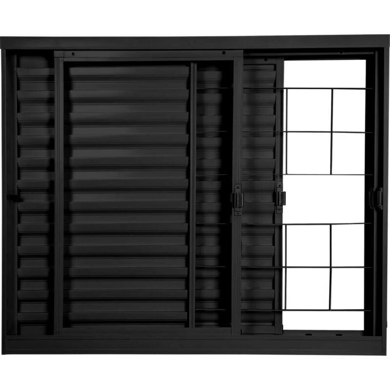 Janela Venez P999586 Aco 3 Folhas-1 Fixa Inova Black