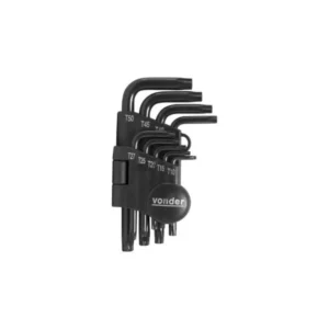 Jogo de Chaves Hexalobular, T10 a T50, com 9 Peças, Vtx4, Vonder