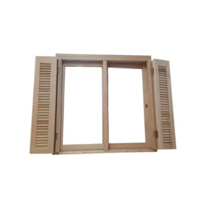 Janela de Madeira Pantográfica Euc - 120x100 - Dobravel