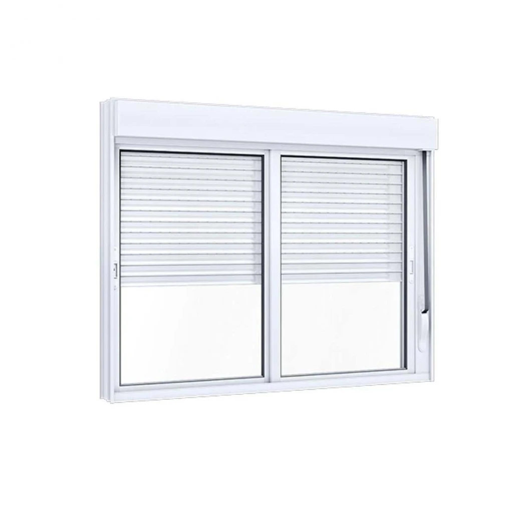 Janela de Aluminio Correr C/persiana - 2 Folhas - 120x100 Giusto Branca