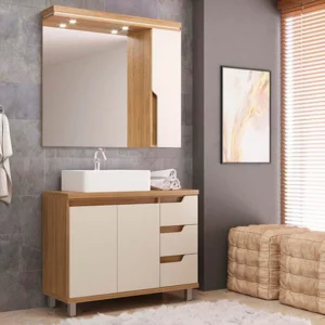 Conjunto Balcão Cewal Ref.1000 100cm - Itapua/off White