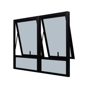 Janela Maxiar Alumínio - Inferior Fixo - 120x100 Preta