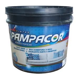 Base Acril. Standart Semibrilho Pampacor 15l - Branco