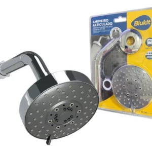 Ducha Blukit Articulada Redonda 5 Jatos Cromada - 290336-61